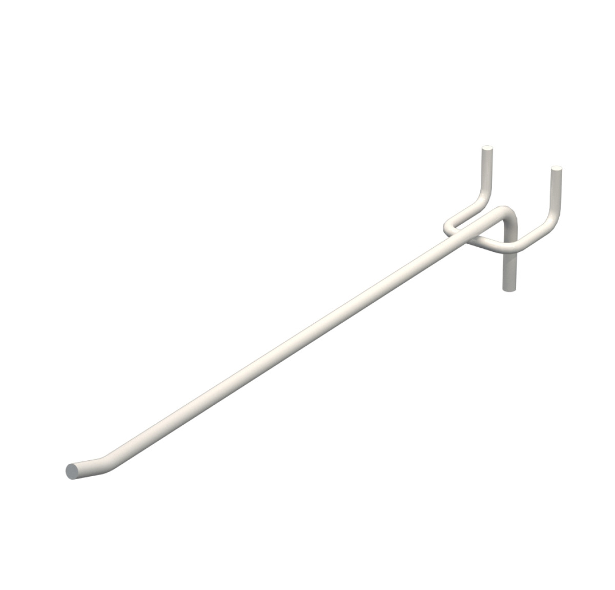 Гачок одинарний L-250 мм D-5 мм Білий
