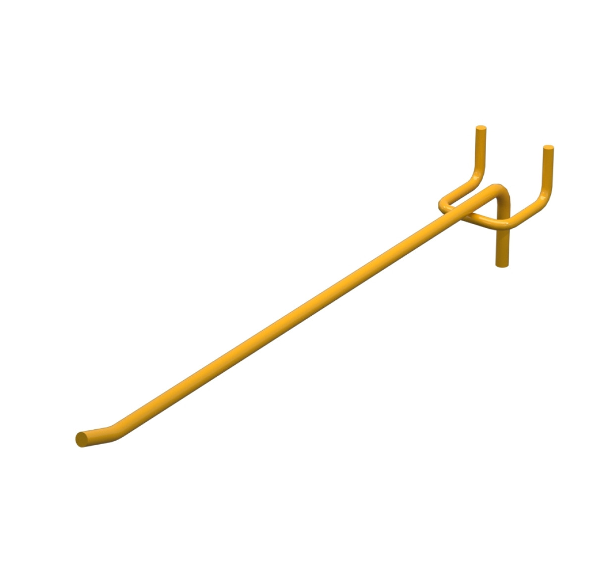 Гачок одинарний L-250 мм D-5 мм Жовтий