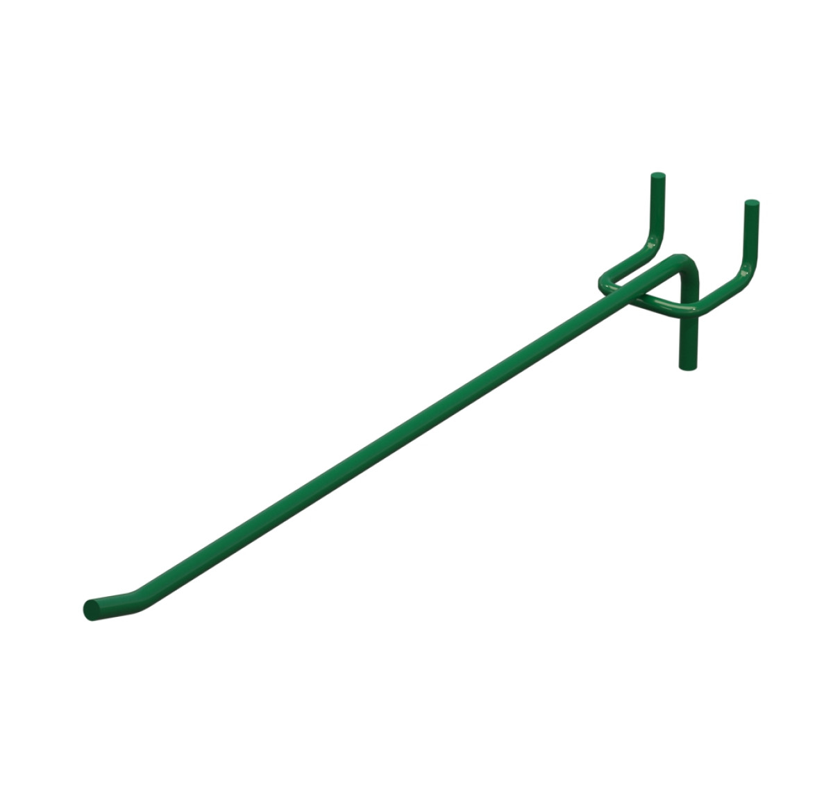 Гачок одинарний L-250 мм D-4 мм Зелений