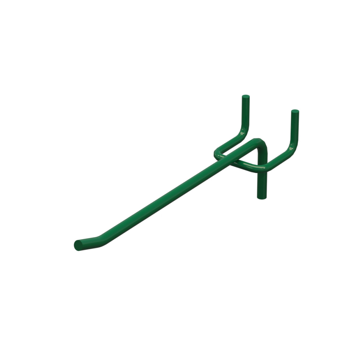 Гачок одинарний L-150 мм D-4 мм Зелений