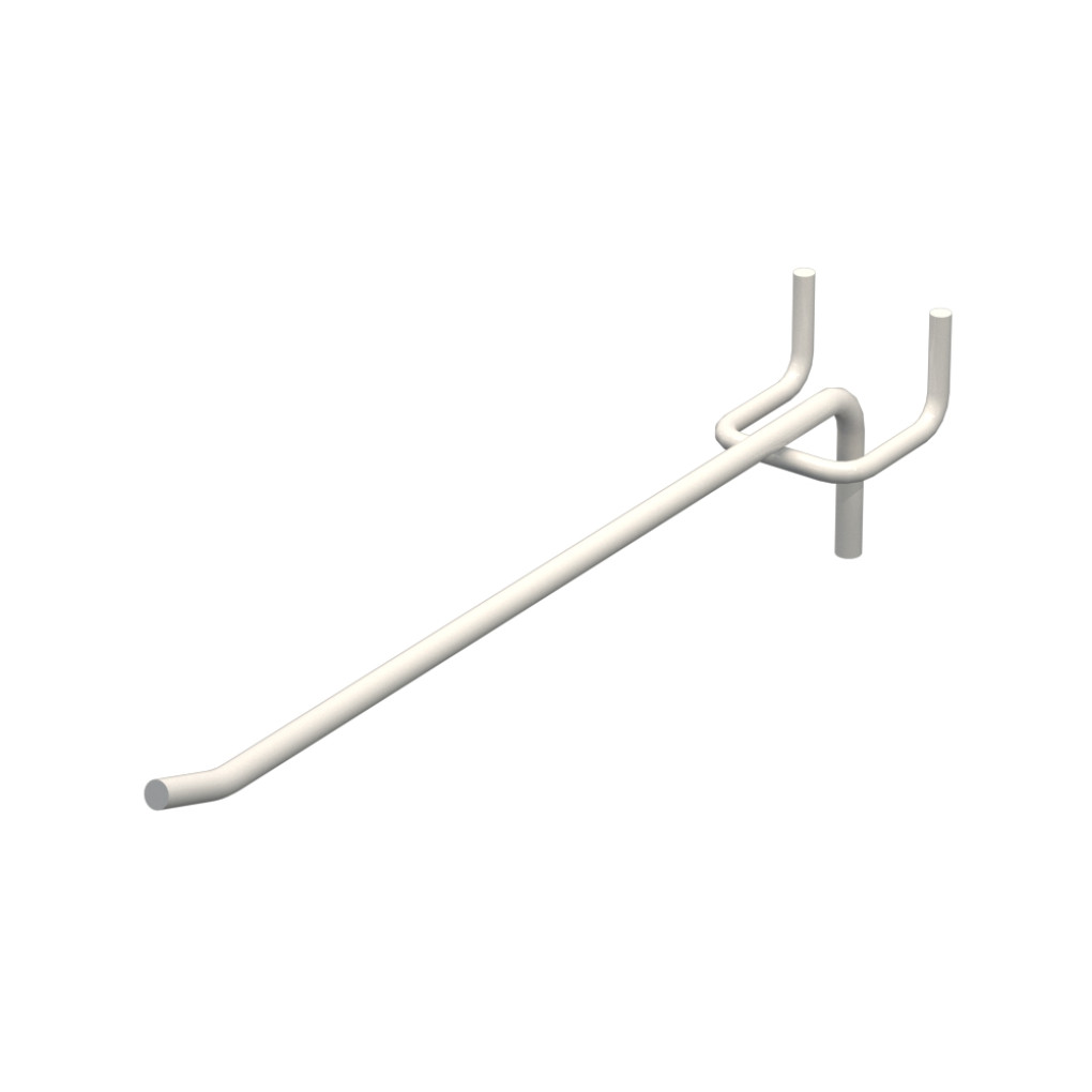 Гачок одинарний L-200 мм D-5 мм Білий