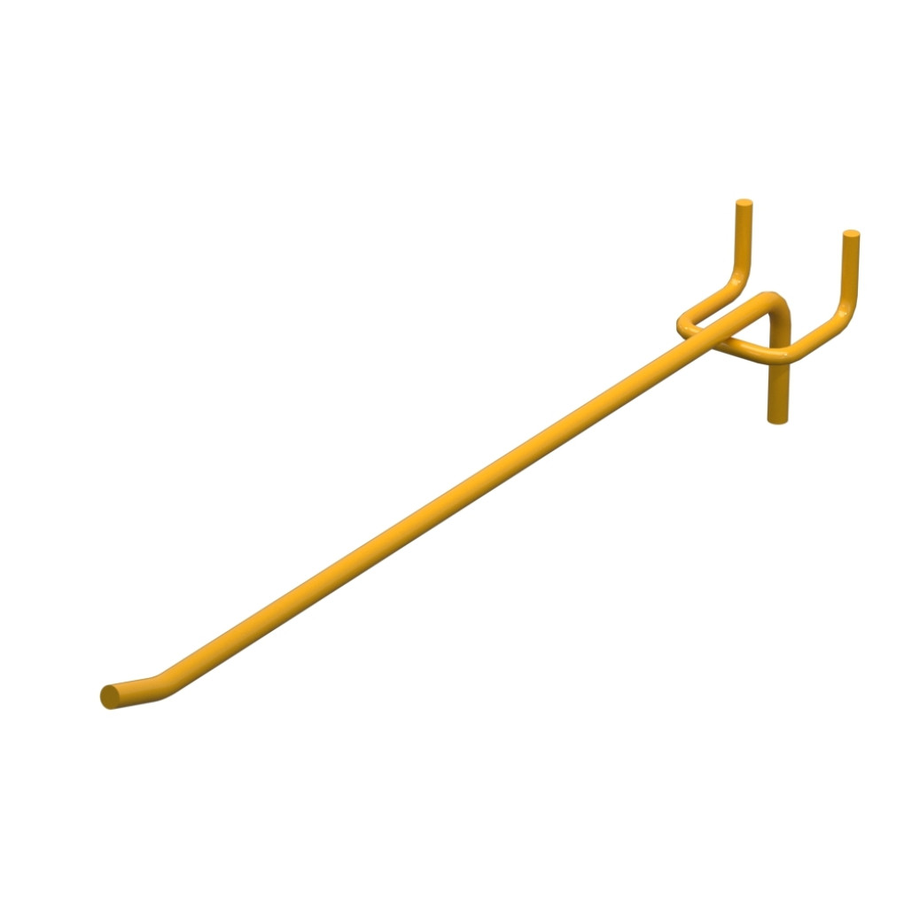 Гачок одинарний L-250 мм D-5 мм Жовтий