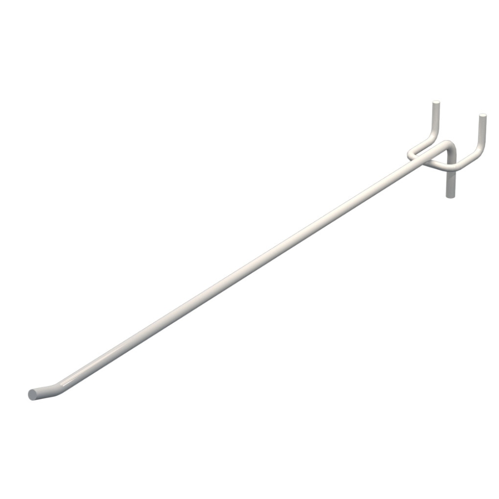 Гачок одинарний L-350 мм D-5 мм Білий