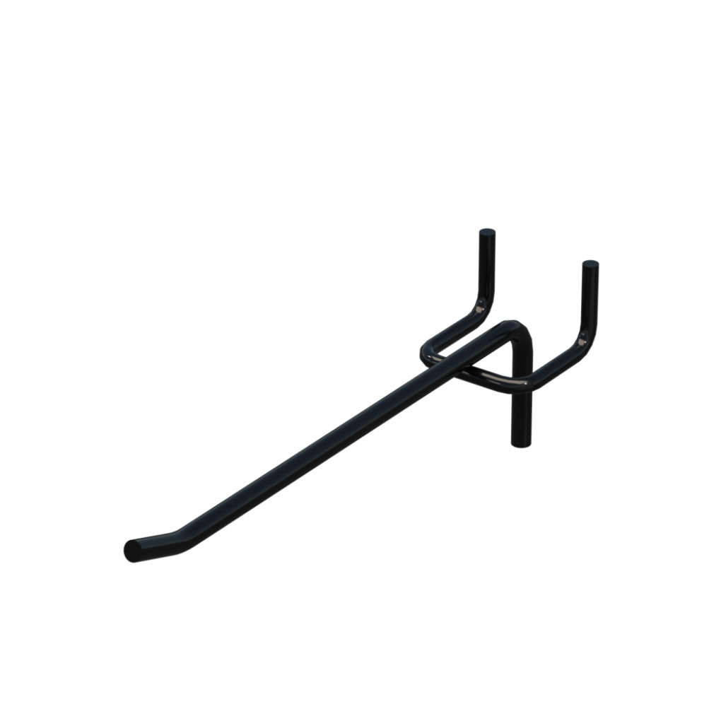 Гачок одинарний L-150 мм D-4 мм Чорний