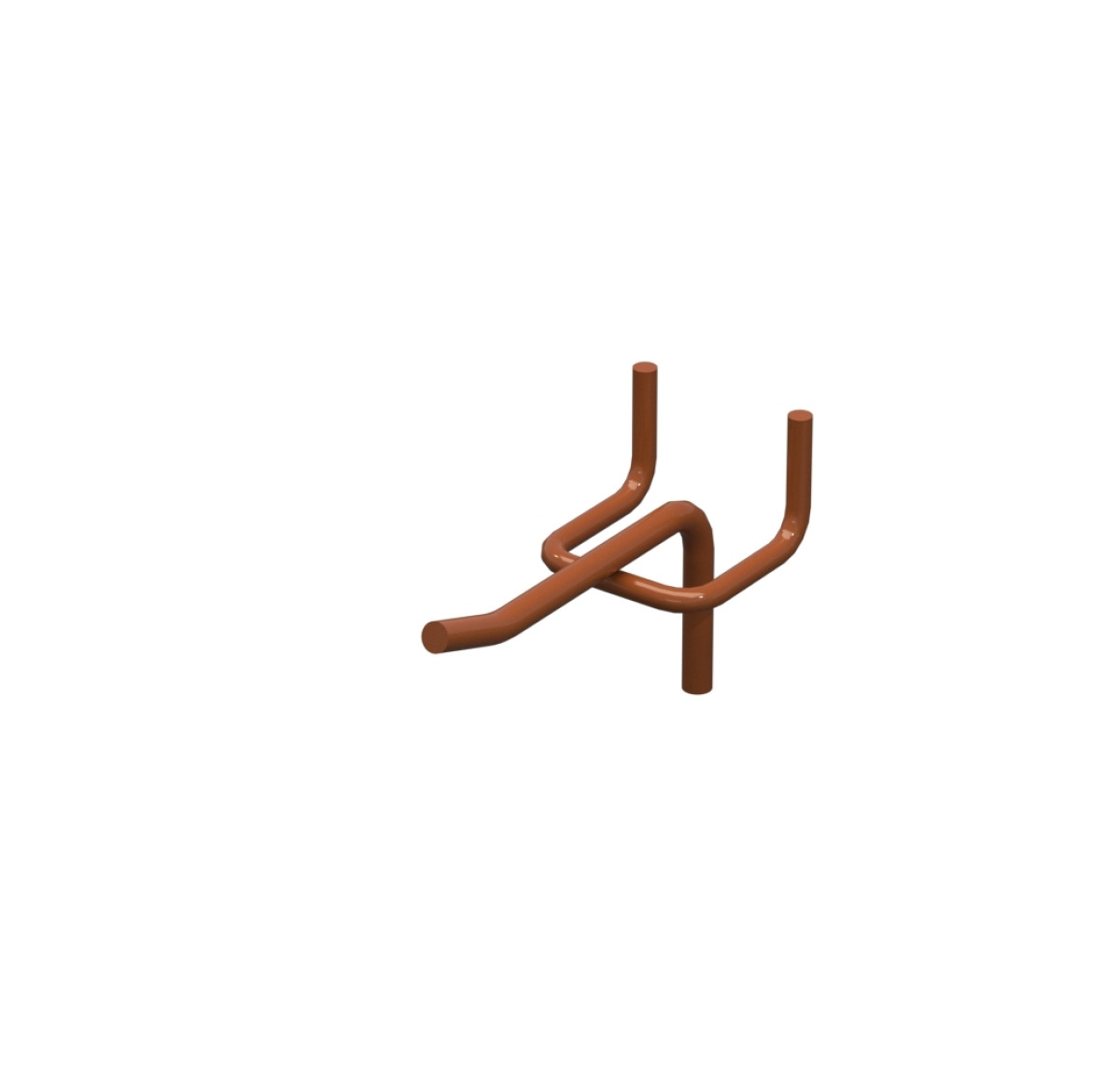 Гачок одинарний L-50 мм D-5 мм Коричневий