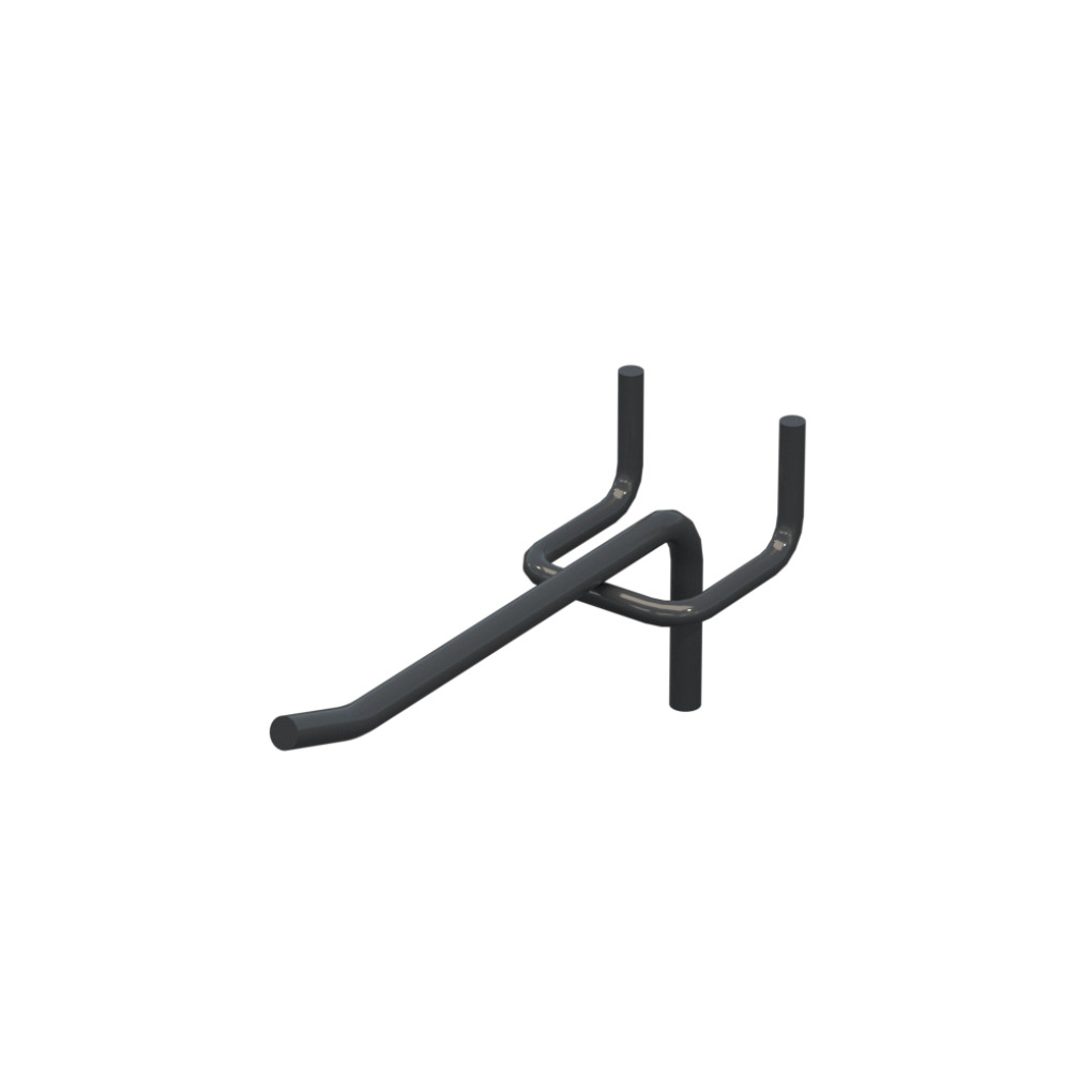 Гачок одинарний L-100 мм D-5 мм Антрацит