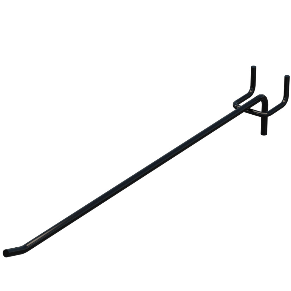 Гачок одинарний L-300 мм D-8 мм Чорний