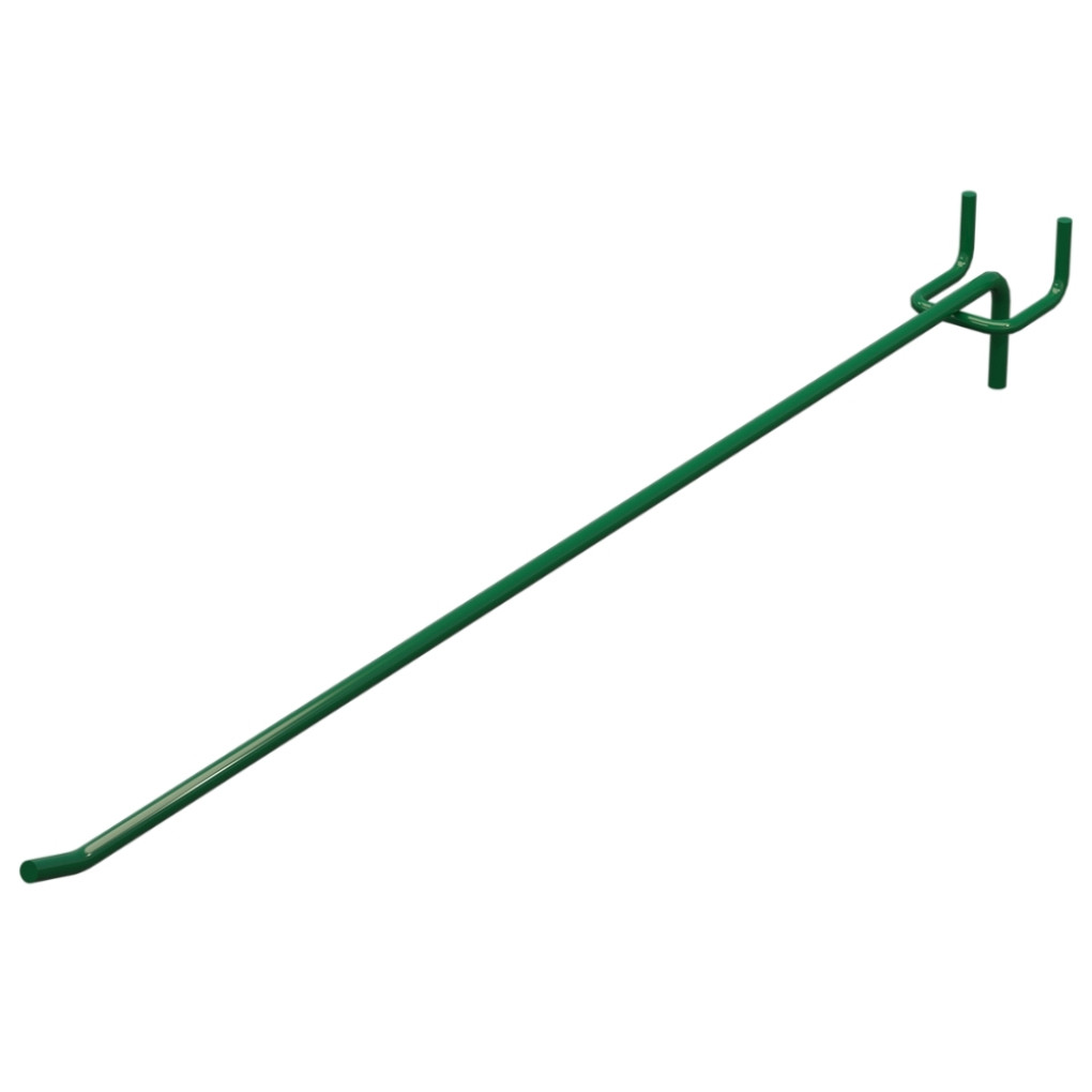 Гачок одинарний L-400 мм D-6 мм Зелений