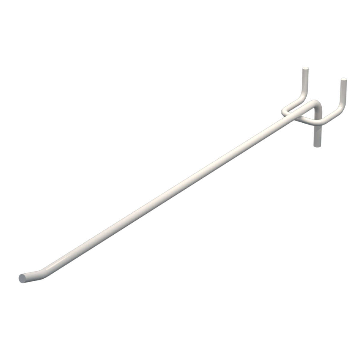 Гачок одинарний L-300 мм D-5 мм Білий