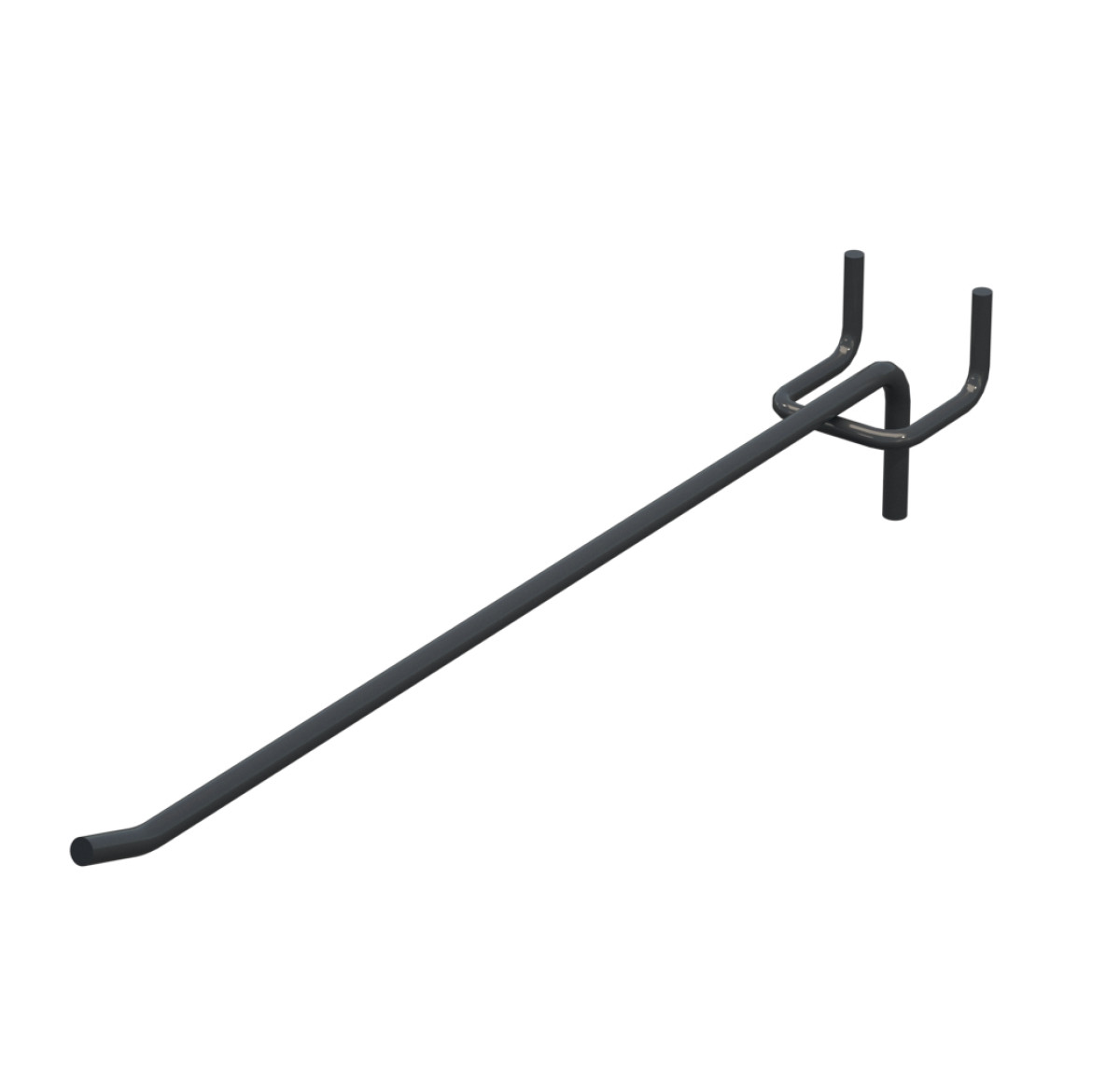 Гачок одинарний L-250 мм D-5 мм Антрацит