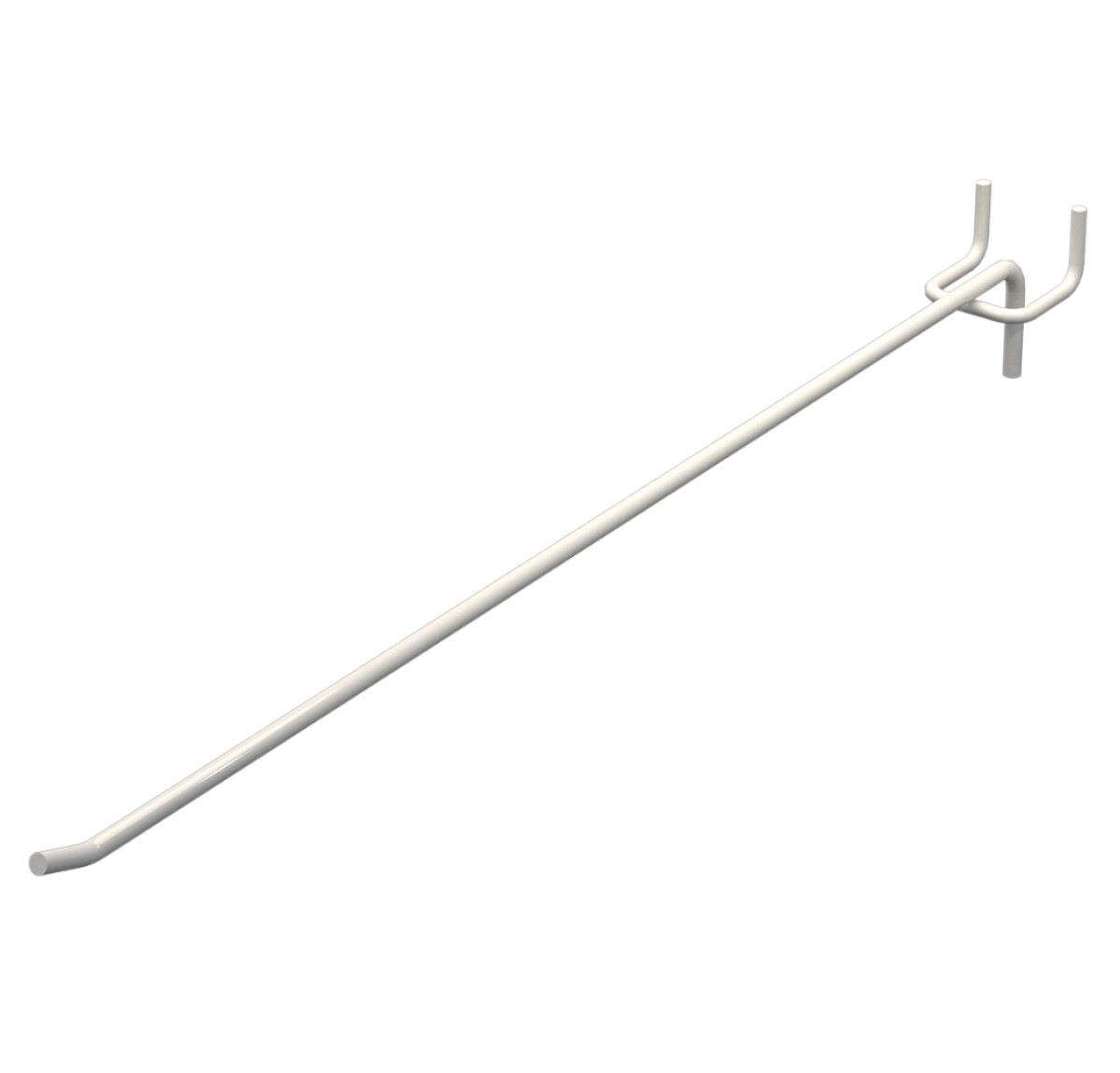 Гачок одинарний L-400 мм D-6 мм Білий