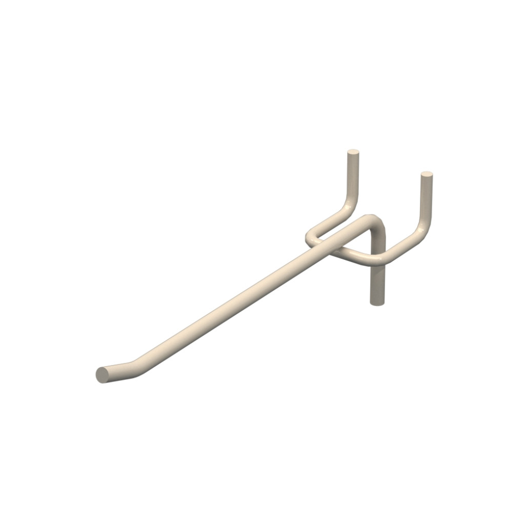 Гачок одинарний L-150 мм D-5 мм Бежевий