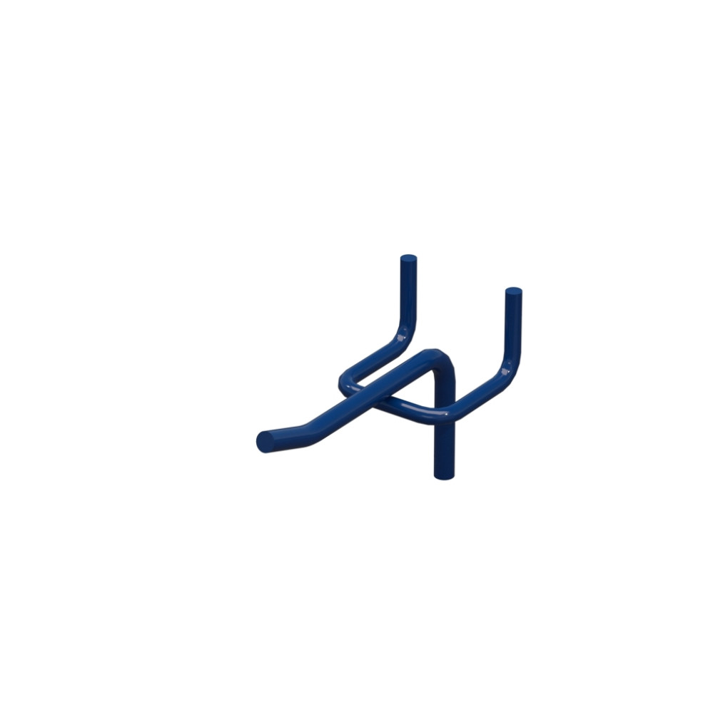 Крючок одинарный для перфорации L-50 мм D-5 мм, шаг 22.5 мм, Синий RAL5002