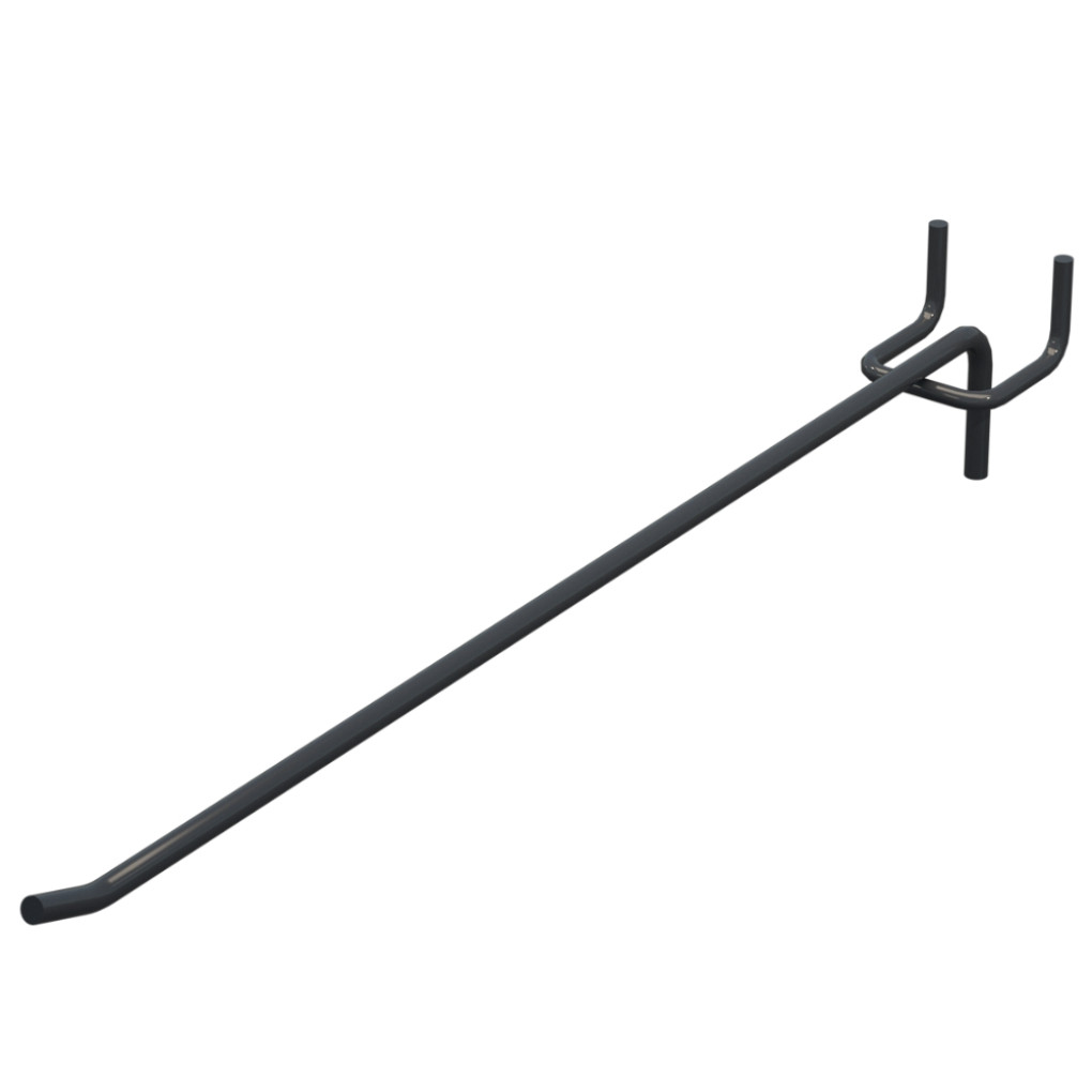 Крючок одинарный для перфорации L-300 мм D-5 мм, шаг 50 мм, Антрацит RAL7024