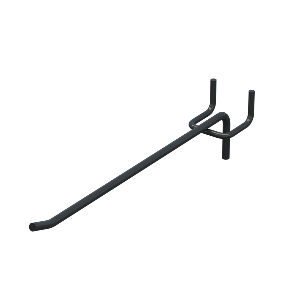 Крючок одинарный для перфорации L-200 мм D-5 мм, шаг 40 мм, Графитовый RAL7016