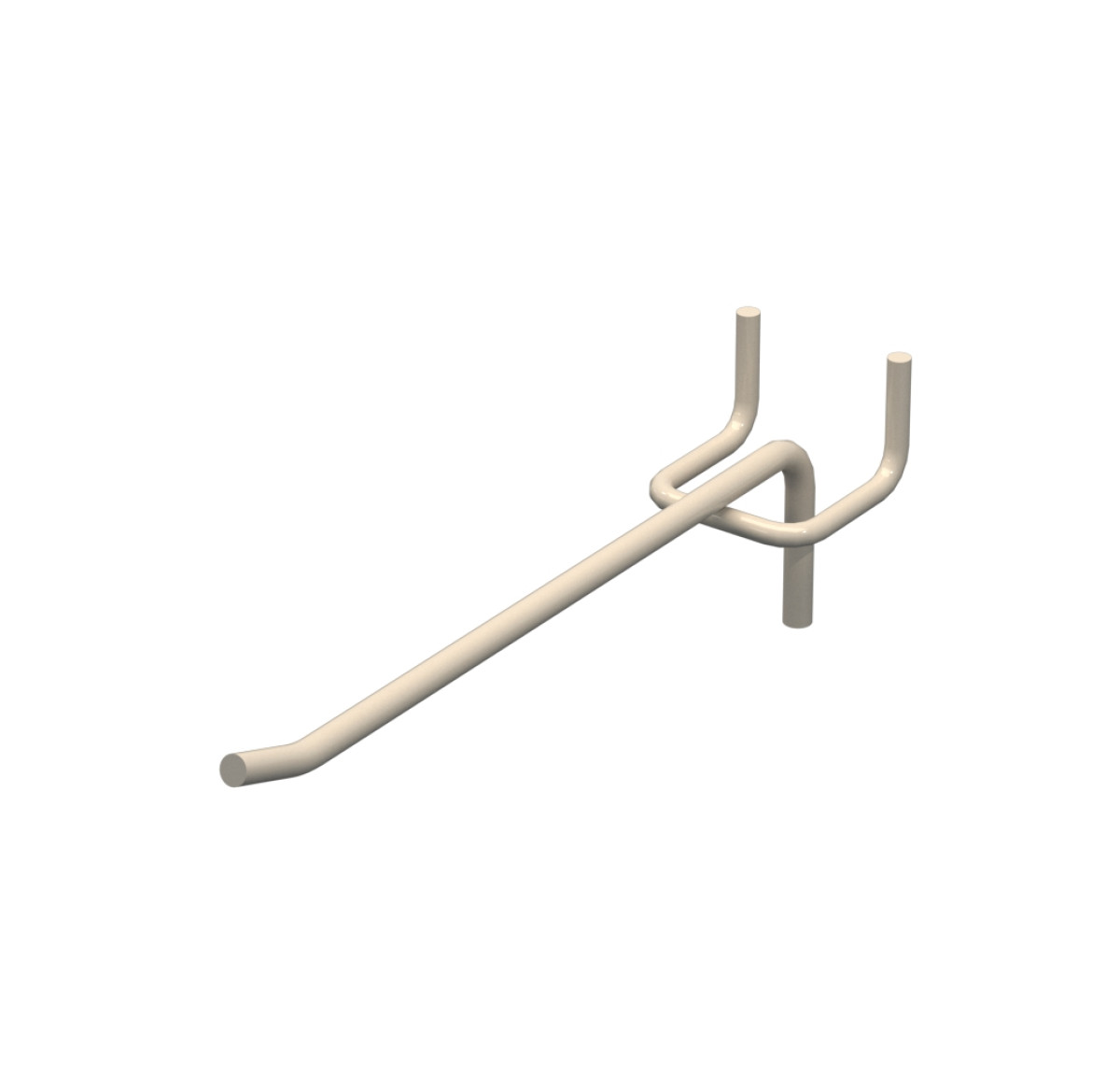 Гачок одинарний L-150 мм D-5 мм Бежевий