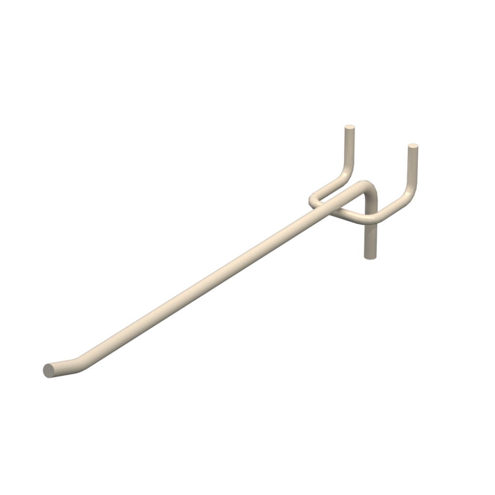 Гачок одинарний L-200 мм D-6 мм Бежевий