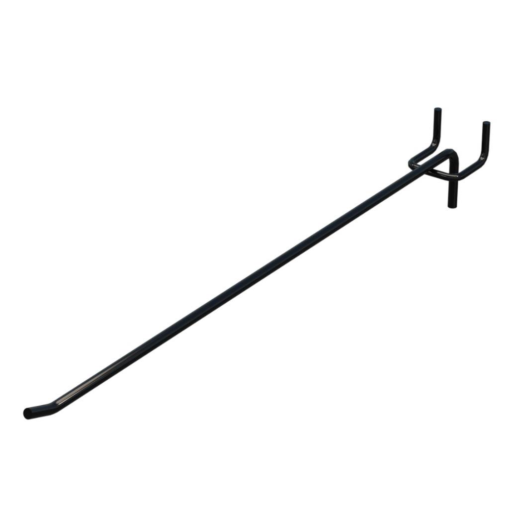 Крючок одинарный для перфорации L-350 мм D-5 мм, шаг 22.5 мм, Черный RAL9005