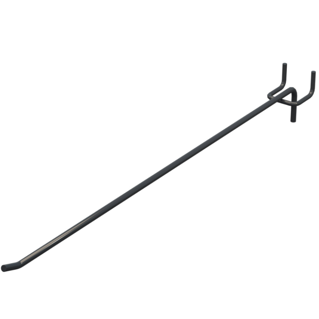 Крючок одинарный для перфорации L-400 мм D-5 мм, шаг 35 мм, Антрацит RAL7024