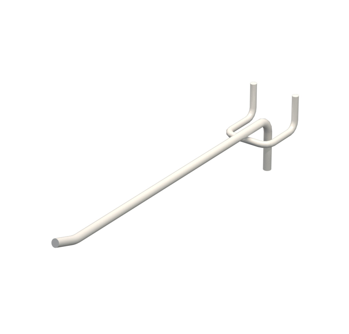 Гачок одинарний L-200 мм D-4 мм Білий