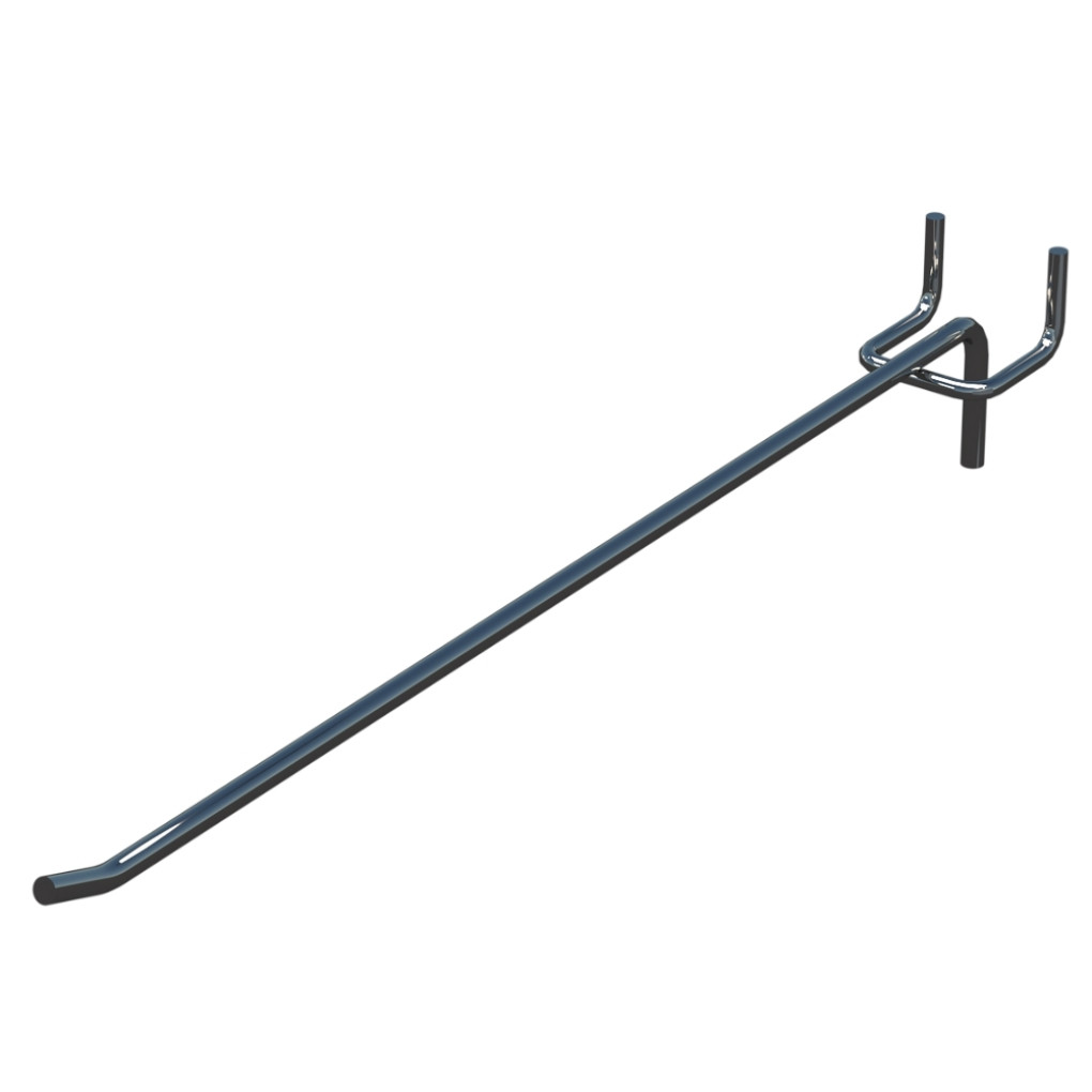 Крючок одинарный для перфорации L-300 мм D-5 мм, шаг 50 мм, Хром