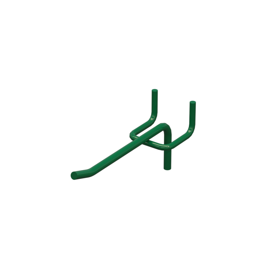 Крючок одинарный для перфорации L-100 мм D-4 мм, шаг 50 мм, Зеленый RAL6029