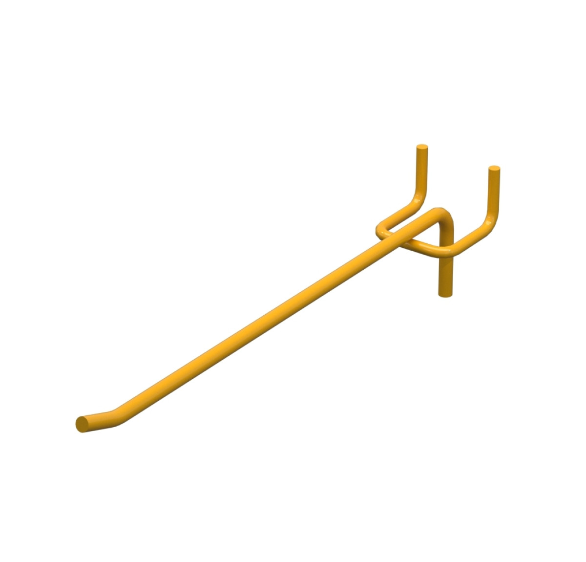 Гачок одинарний L-200 мм D-4 мм Жовтий