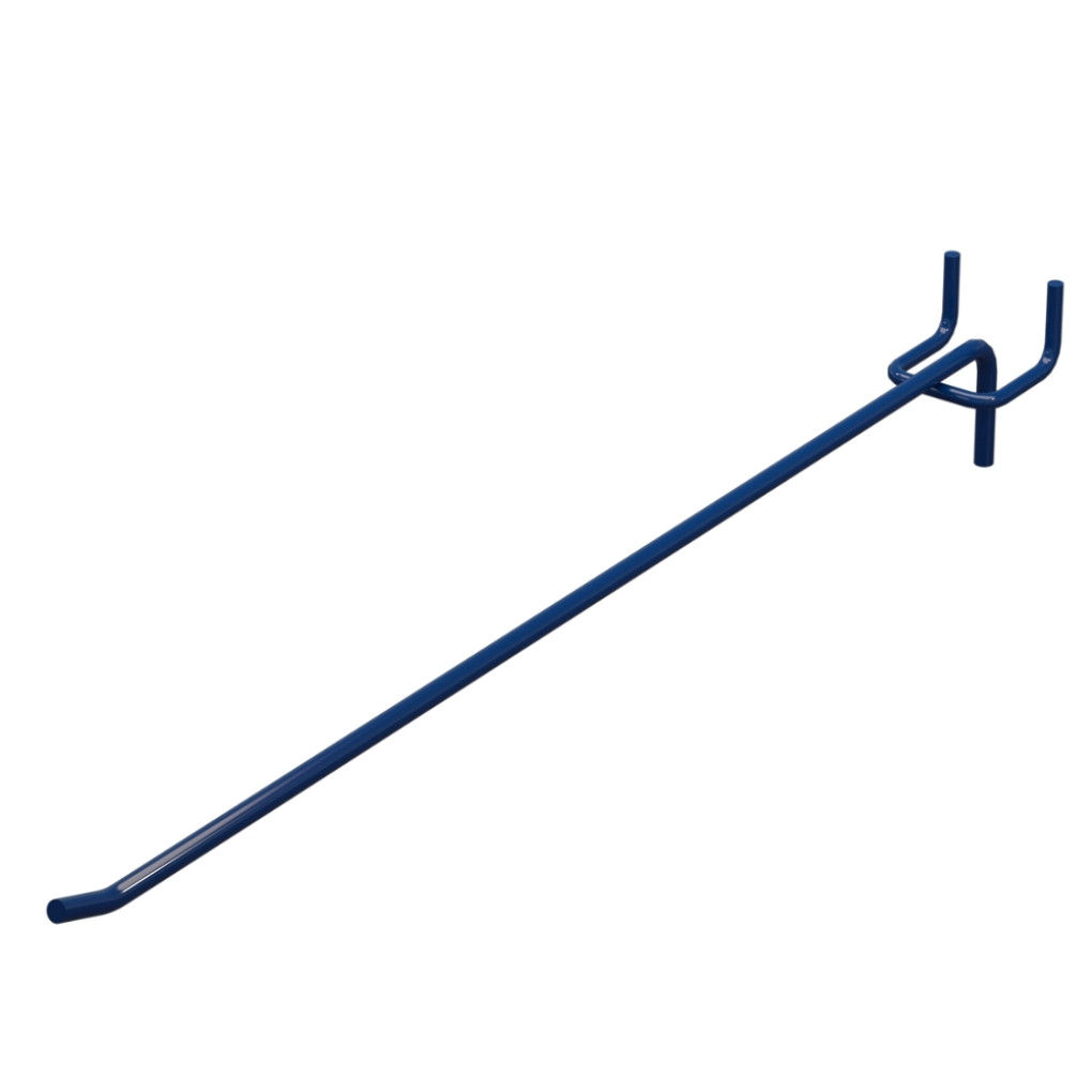 Крючок одинарный для перфорации L-350 мм D-5 мм, шаг 25 мм, Синий RAL5002