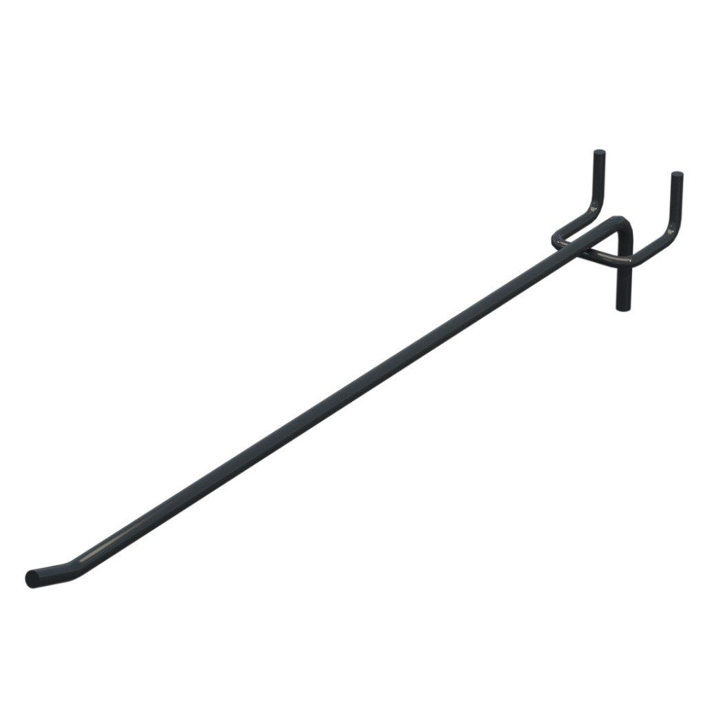 Крючок одинарный для перфорации L-300 мм D-8 мм, шаг 50 мм, Графитовый RAL7016