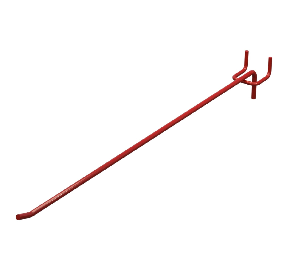 Гачок одинарний L-400 мм D-6 мм Червоний