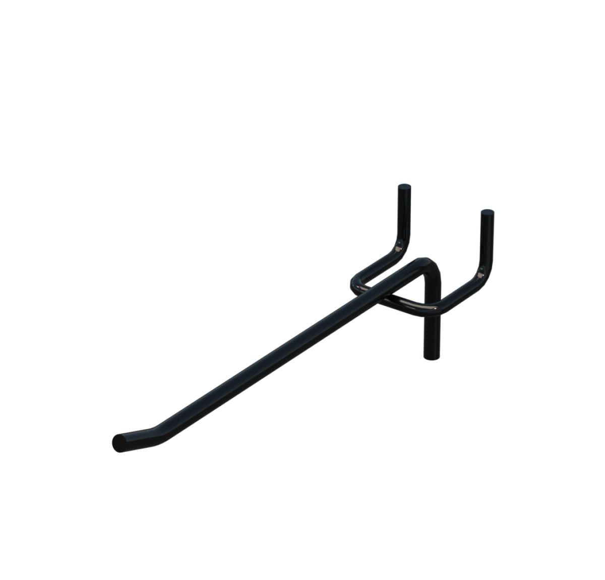 Гачок одинарний L-150 мм D-5 мм Чорний