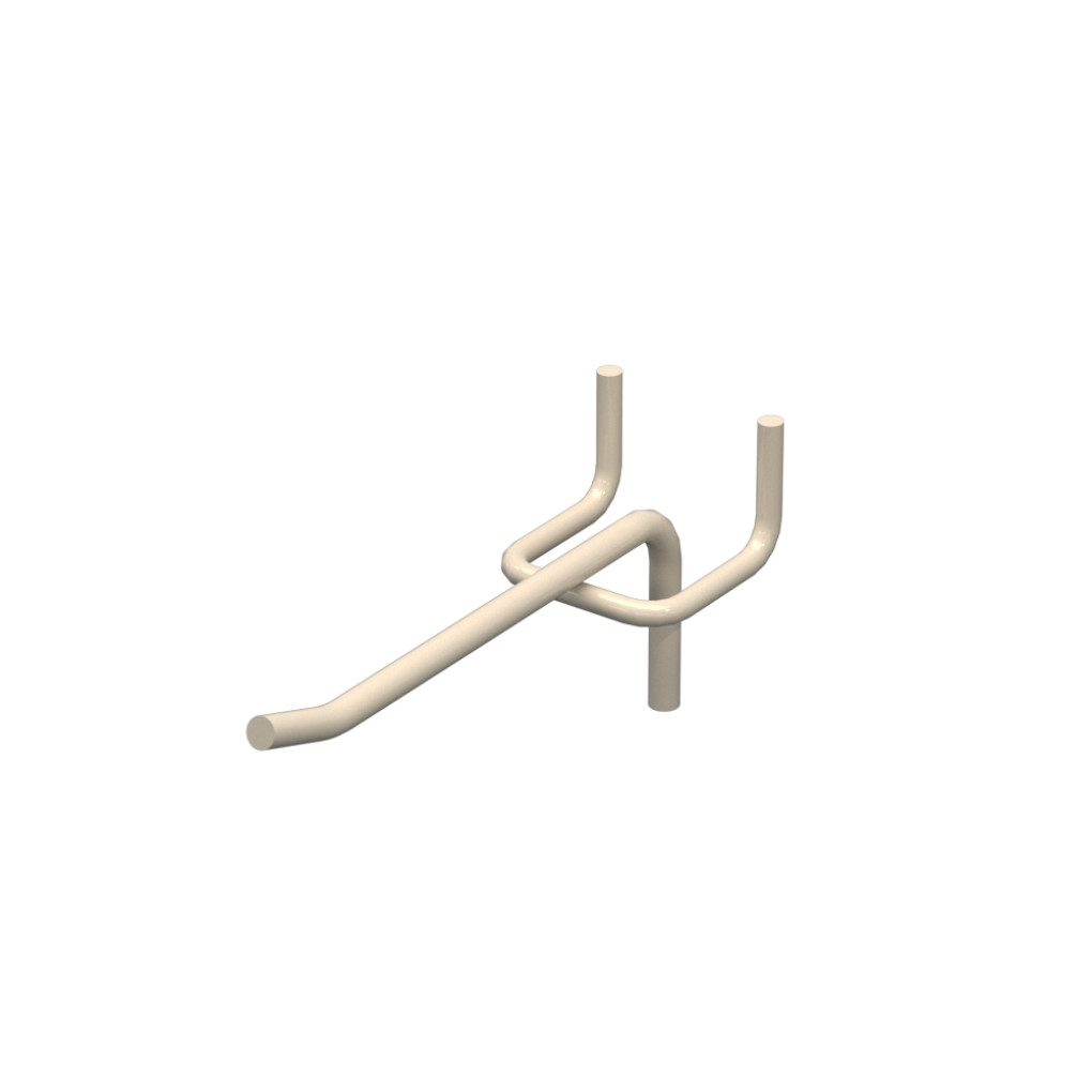 Гачок одинарний L-100 мм D-5 мм Бежевий