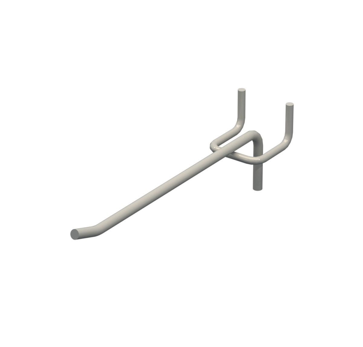 Гачок одинарний L-150 мм D-4 мм Світло сірий