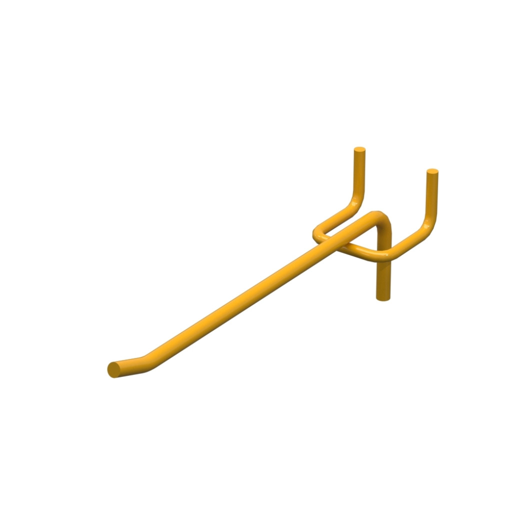 Гачок одинарний L-150 мм D-4 мм Жовтий