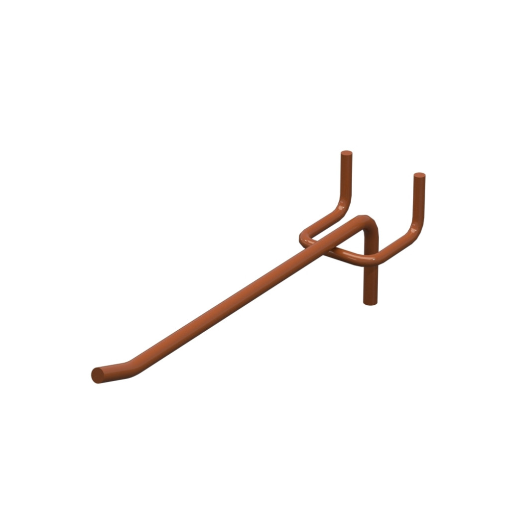 Крючок одинарный для перфорации L-150 мм D-5 мм, шаг 45 мм, Коричневый RAL8023