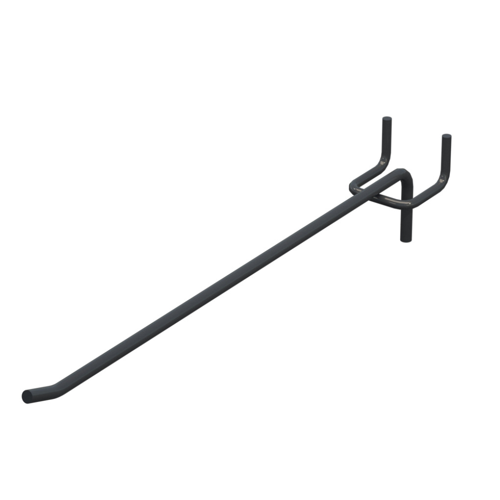 Крючок одинарный для перфорации L-250 мм D-4 мм, шаг 30 мм, Антрацит RAL7024