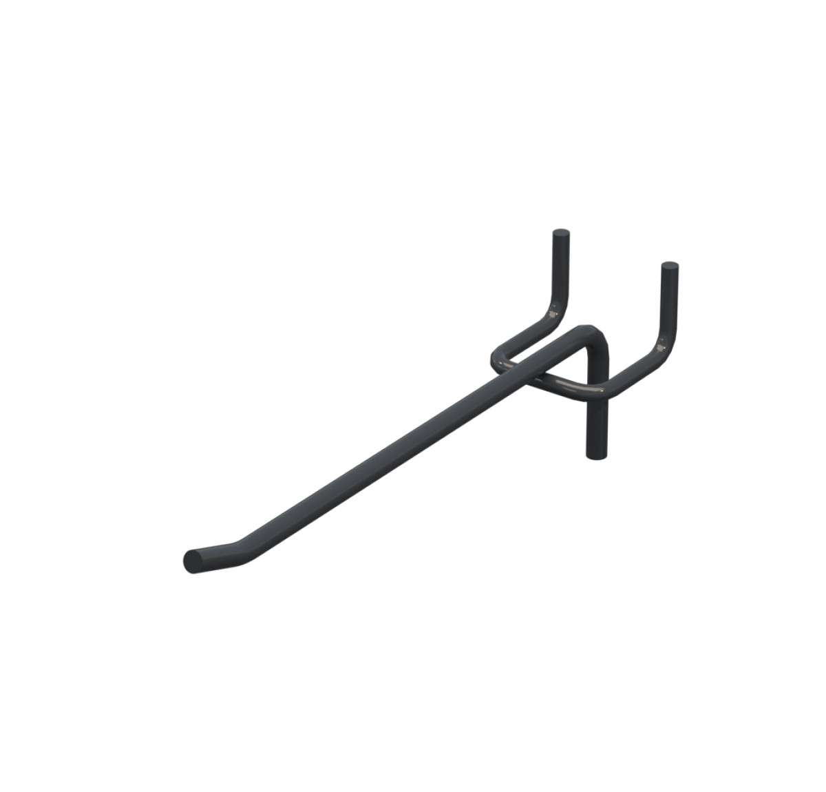 Гачок одинарний L-150 мм D-4 мм Антрацит