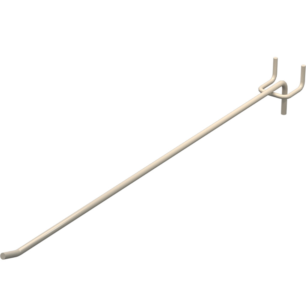 Крючок одинарный для перфорации L-400 мм D-5 мм, шаг 35 мм, Бежевый RAL9001