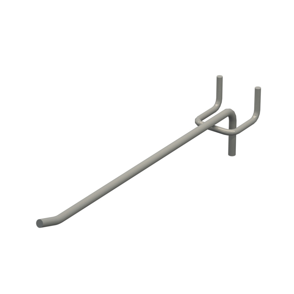 Крючок одинарный для перфорации L-200 мм D-4 мм, шаг 45 мм, Серый RAL9006