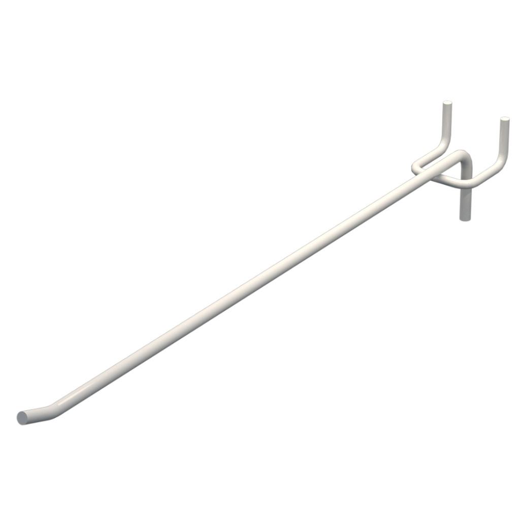 Гачок одинарний L-300 мм D-6 мм Білий