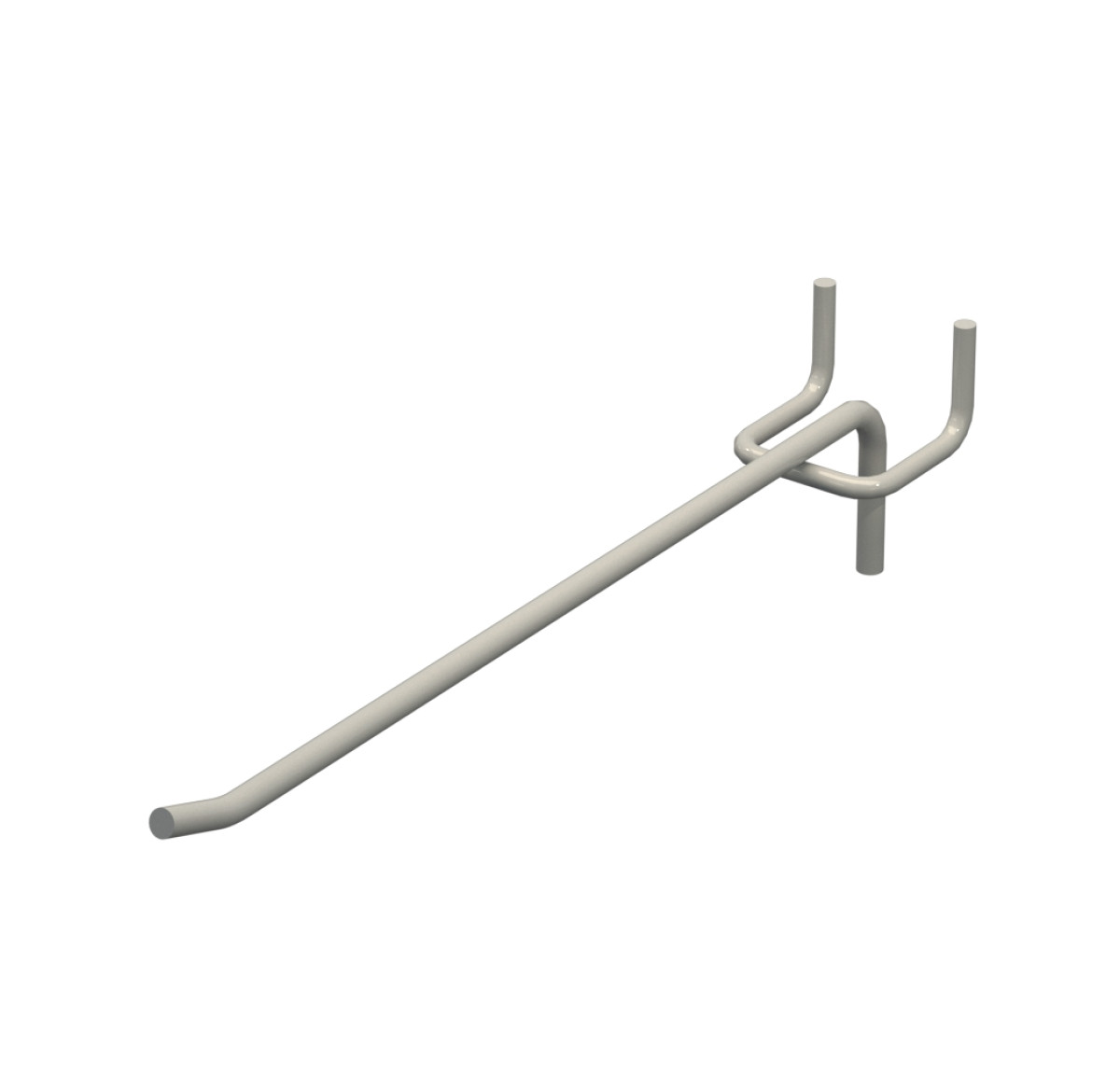 Гачок одинарний L-200 мм D-4 мм Світло сірий