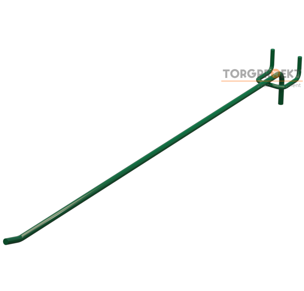 Гачок одинарний L-400 мм D-8 мм Зелений