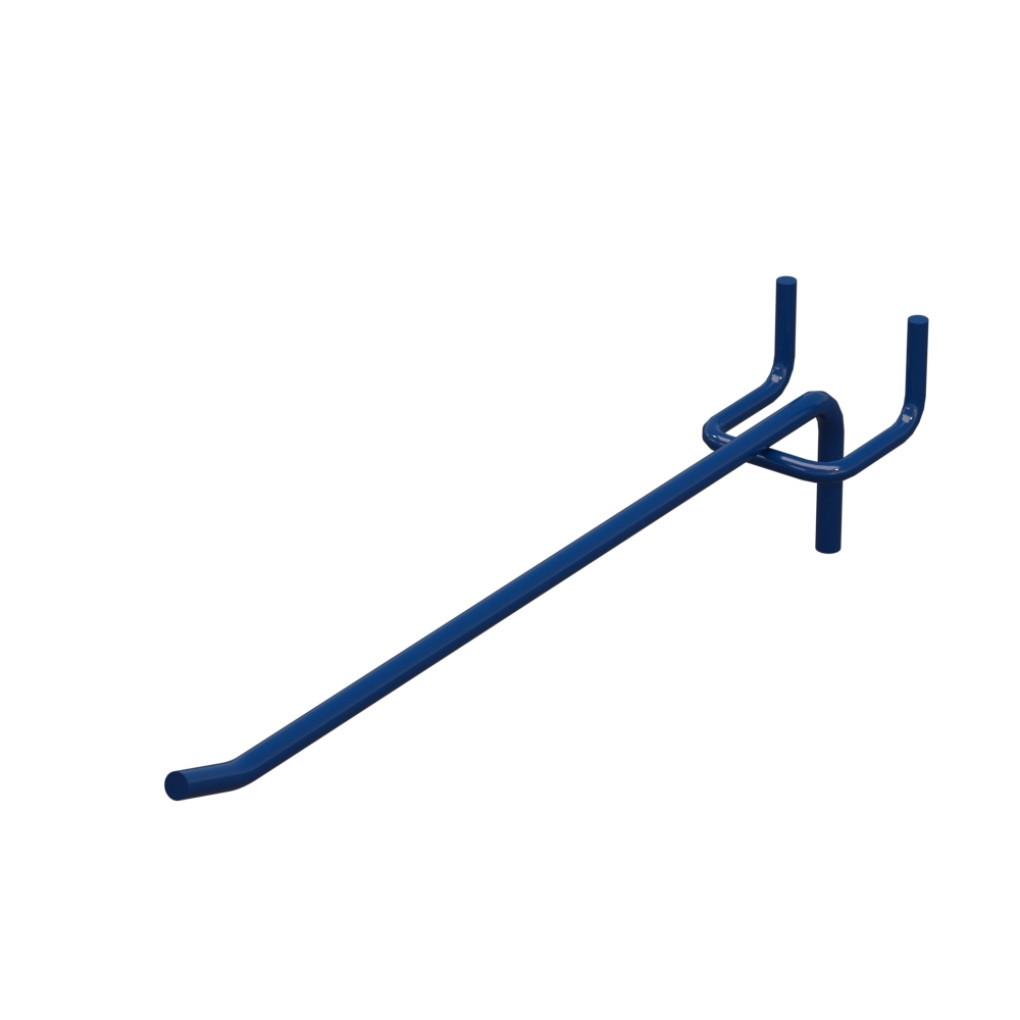 Крючок одинарный для перфорации L-200 мм D-5 мм, шаг 50 мм, Синий RAL5002