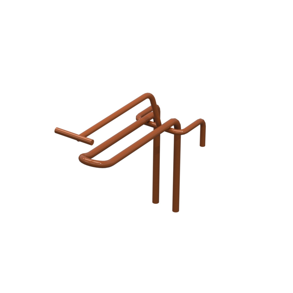 Гачок подвійний з цінникотримачем L-100 мм для сітки Коричневий d-5мм