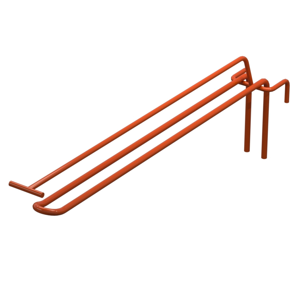 Крючок двойной с ценникодержателем L-300 мм для сетки Оранжевый d-5мм