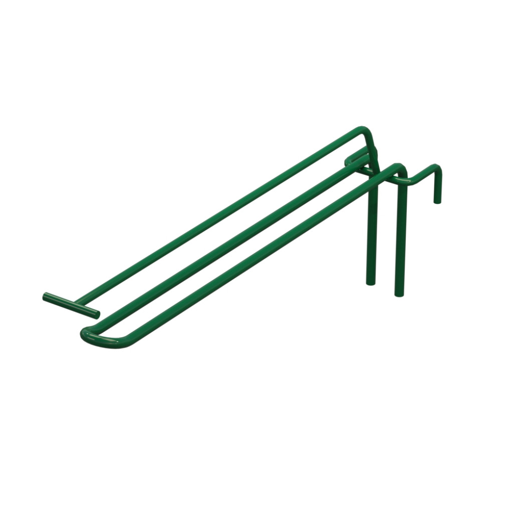 Крючок двойной с ценникодержателем L-250 мм для сетки Зеленый d-5мм