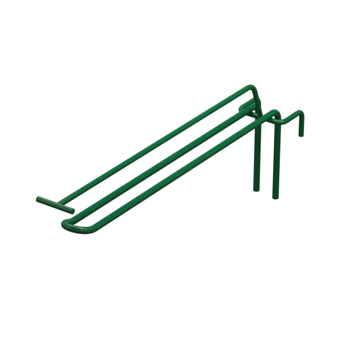 Крючок двойной с ценникодержателем L-250 мм для сетки Зеленый d-5мм