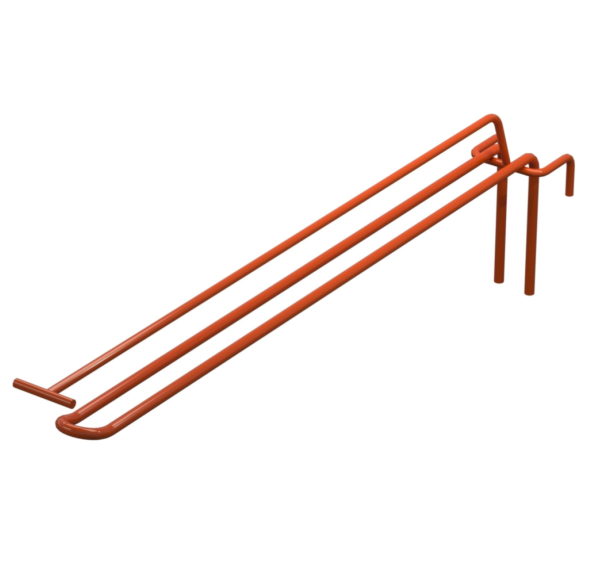 Крючок двойной с ценникодержателем L-350 мм для сетки Оранжевый d-5мм