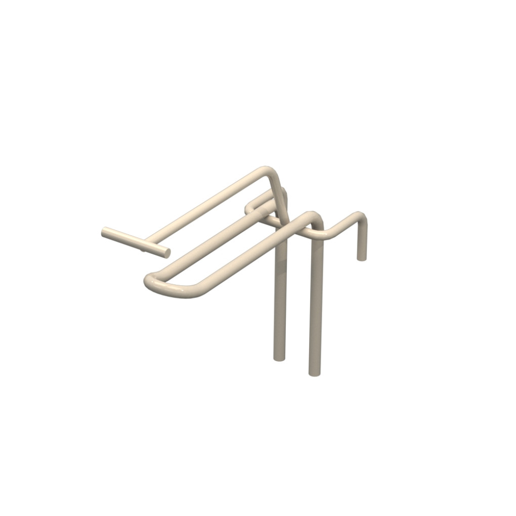 Гачок подвійний з цінникоутримувачем L-100 мм для сітки Бежевий d-5мм