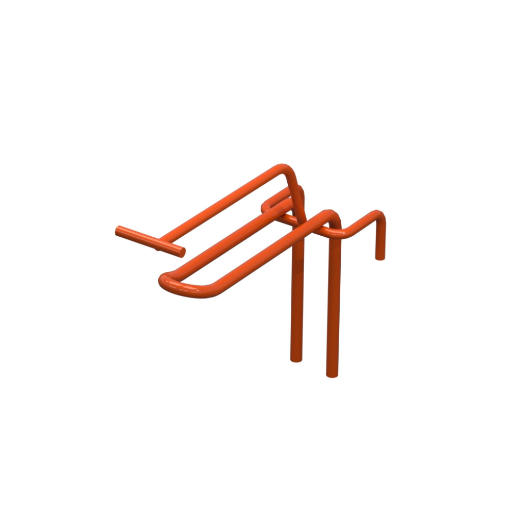 Гачок подвійний з цінникоутримувачем L-100 мм для сітки Помаранчевий d-5мм